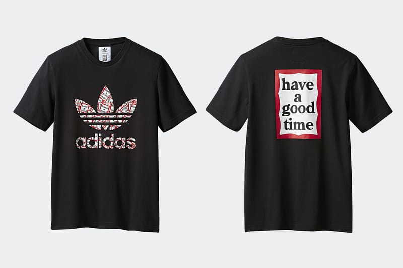 adidas×ハブアグッドタイム  コラボtシャツ have a good time ハブアグットタイム ホワイトTシャツ Lサイズ