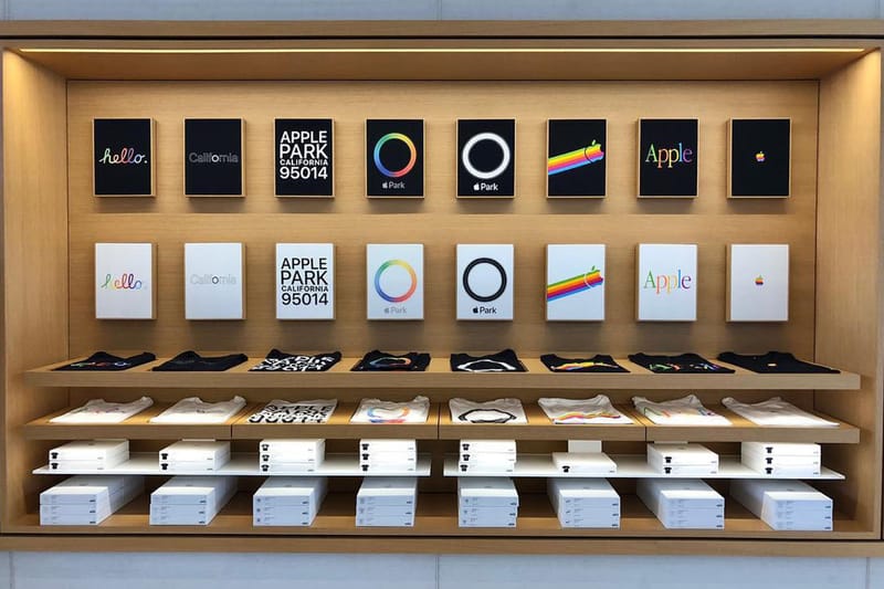 Apple の本社内施設にてレトロなアーカイブデザインを採用した限定Tシャツが販売開始