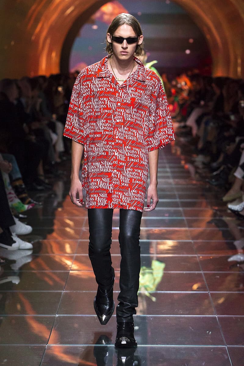 balenciaga runway spring 2019 collection paris fashion week men women demna gvasalia suit shoulder sneaker track dress logo HYPEBEAST