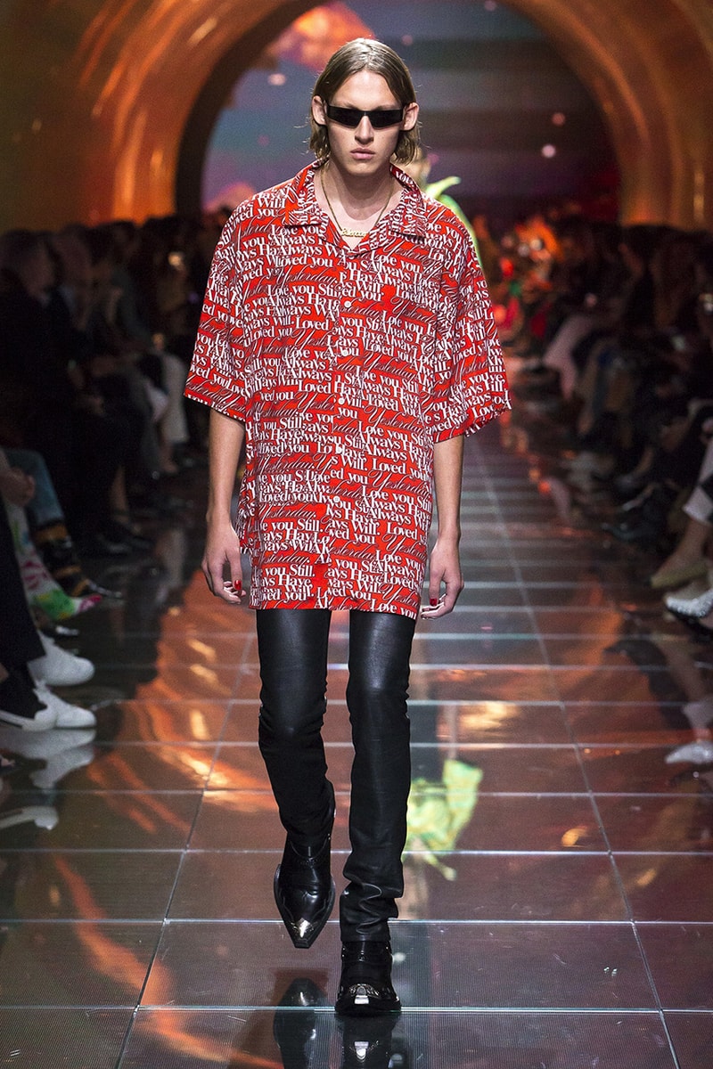 balenciaga runway spring 2019 collection paris fashion week men women demna gvasalia suit shoulder sneaker track dress logo HYPEBEAST