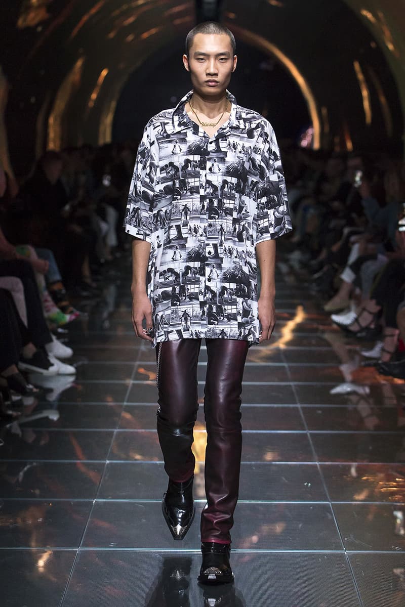 balenciaga runway spring 2019 collection paris fashion week men women demna gvasalia suit shoulder sneaker track dress logo HYPEBEAST