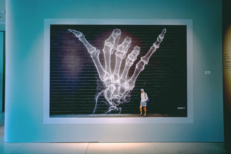 世界各地の壁画アートが一堂に会した SHOK-1 国内初となる個展 “Street X-Rays” に潜入 普段顔出しNGのSHOK-1もX線アートをプリントした限定マスク姿で登場