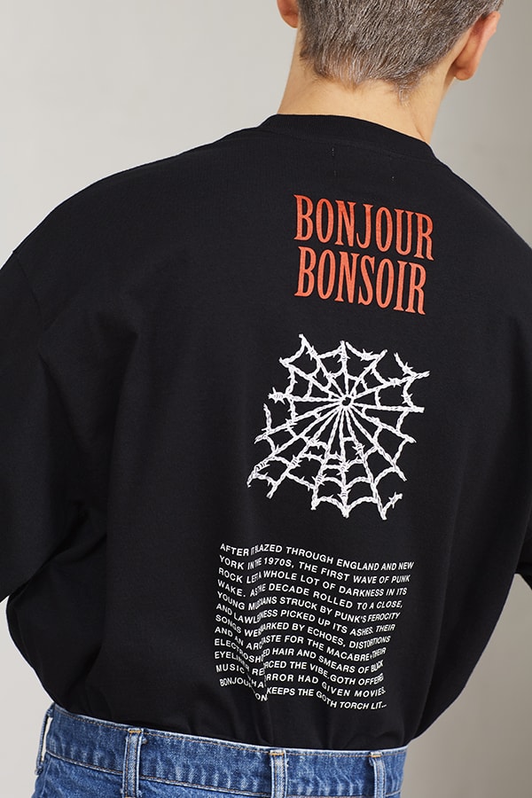bonjour records ボンジュール レコード bonjour bonsoir ボンジュール ボンソワール グラフィック ゴス Tシャツ ジャケット ZOZOTOWN HYPEBEAST ハイプビースト