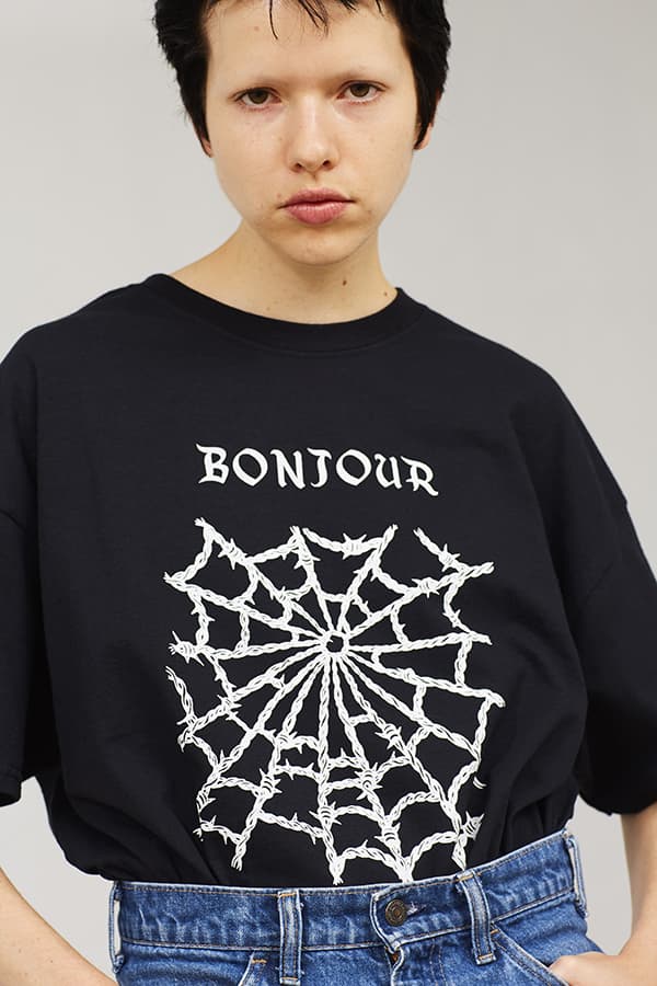 bonjour records ボンジュール レコード bonjour bonsoir ボンジュール ボンソワール グラフィック ゴス Tシャツ ジャケット ZOZOTOWN HYPEBEAST ハイプビースト