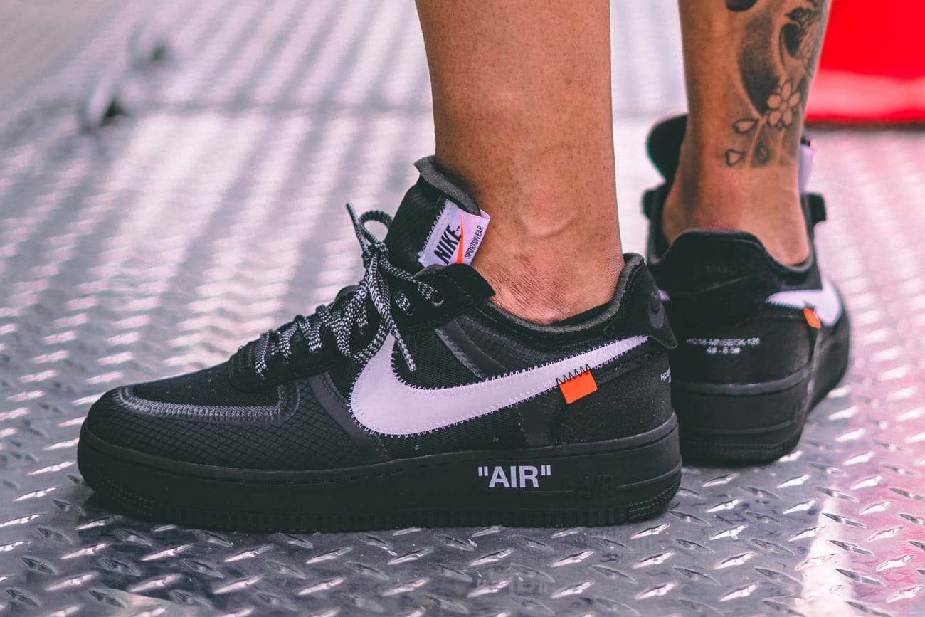 air force 1 off white on feet