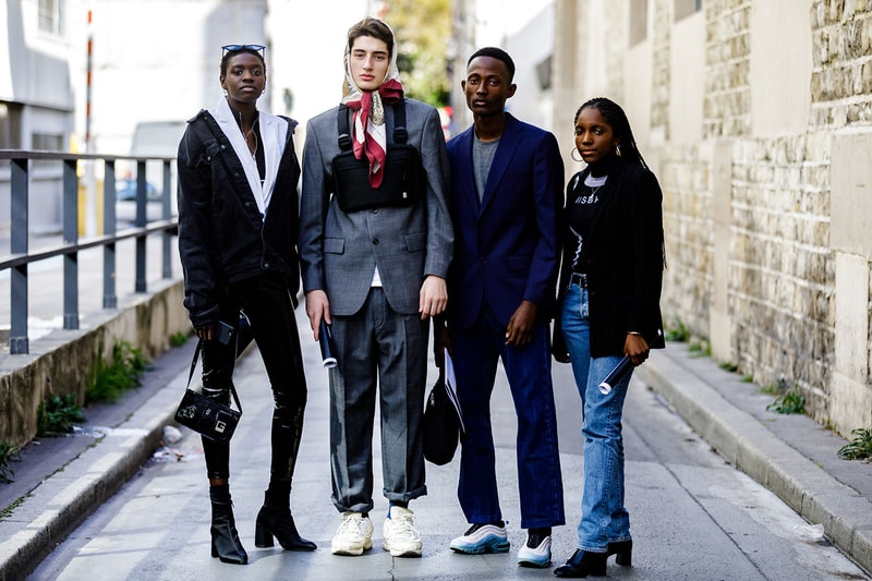 Paris Fashion Week Spring/Summer 2019 Street Style SS19 prada off white nike virgil abloh burberry undercover comme des garcons raf simons 