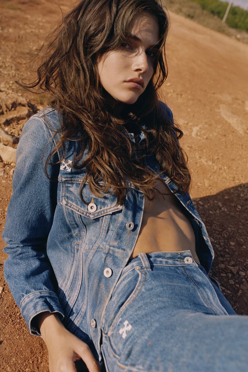 オフホワイト ヴァージルアブロー リゾートコレクション デニム キャンペーン ルックブック off white denim resort spring summer 2019 collection lookbook editorial campaign imagery photograph jeans jacket pants anorak parka