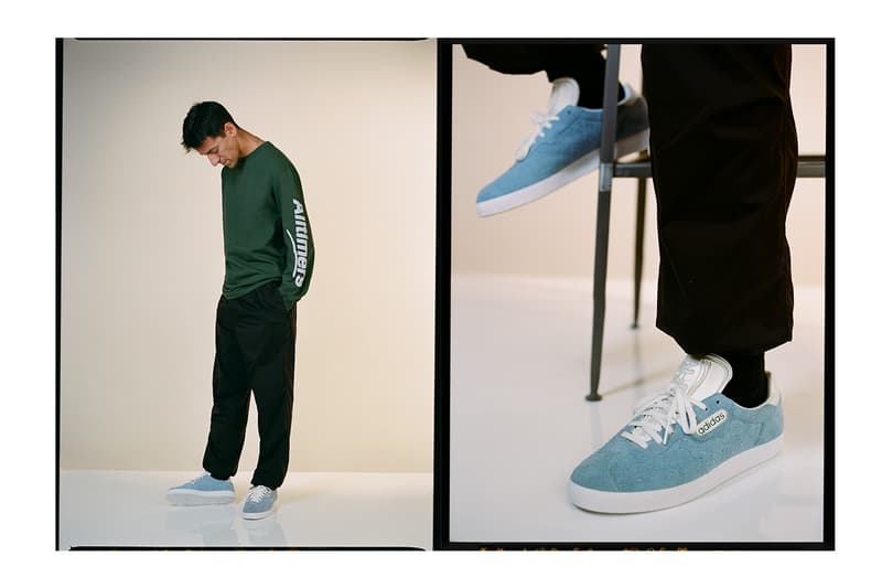 オールタイマーズ アディダス スケートボーディング コラボスニーカー ルックブック Alltimers Holiday 18 Lookbook Teases Upcoming adidas Collaboration winter holiday adidas gazelle Dustin Henry Michael J Fox skateboarding HYPEBEAST