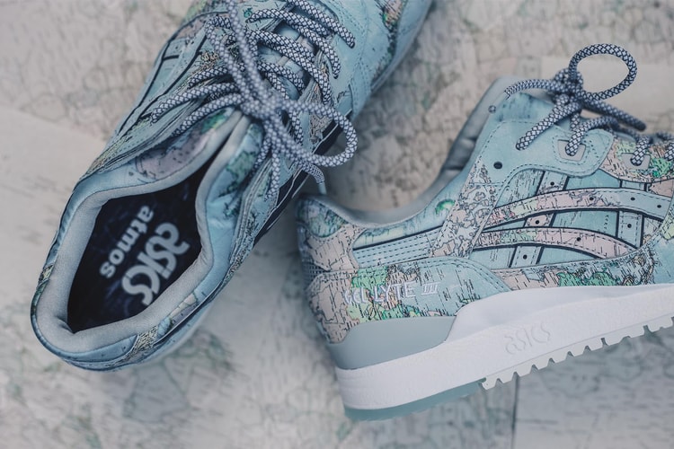 ASICSTIGER x atmos より名作 GEL-LYTE III に“世界地図”を落とし込んだ意欲作が登場
