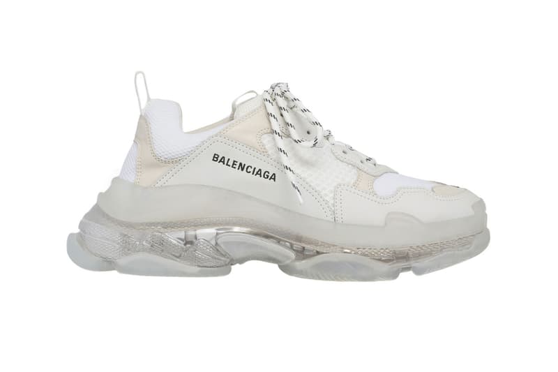 バレンシアガ トリプルエス Balenciaga Triple S スニーカー 黒 白 ブラック ホワイト クリア　チャンキースニーカー　ダッドシューズ　Balenciaga Triple S Clear Sole Sneakers