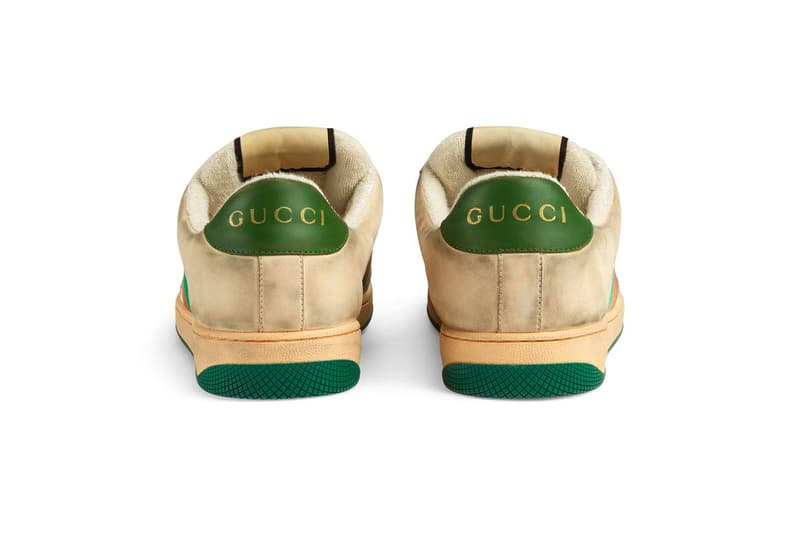 Gucci グッチ ヴィンテージ加工 新作 スニーカー Distressed Gucci Mens GG Canvas Sneakers leather price Red Green Monogram Blue Orange Info Release DateHYPEBEAST ハイプビースト