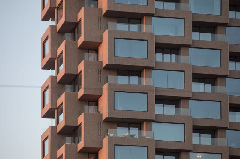 建築　ストックホルム　ビル　OMA Architects Innovationen Tower Opening Info architecture brutalism brutalist Stockholm tower residential homes apartments design 