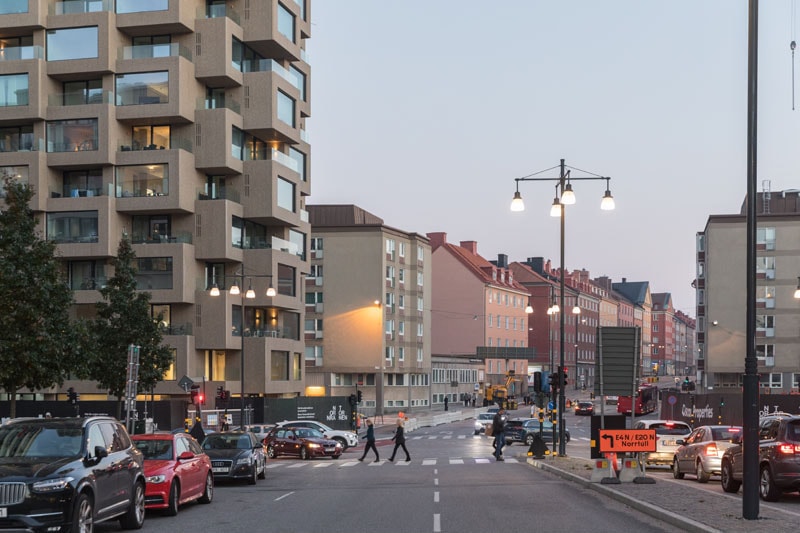 建築　ストックホルム　ビル　OMA Architects Innovationen Tower Opening Info architecture brutalism brutalist Stockholm tower residential homes apartments design 