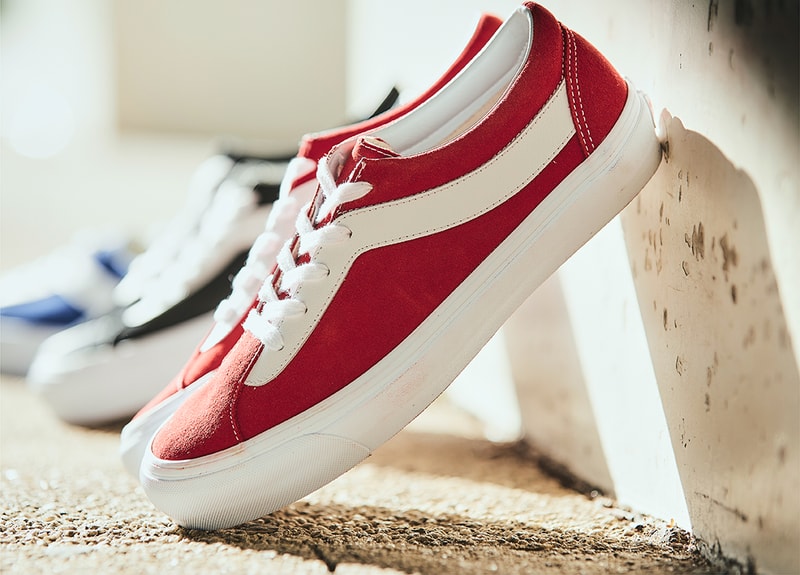 Bold Ni Vans ヴァンズ ボールド ニー ヴィンテージ オールドスクール オーセンティック エラ スニーカー ホワイト レッド ブルー 赤 白 青