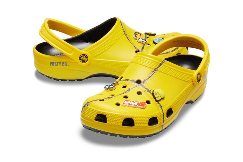 ポスト・マローン　クロックス　コラボレーション　kurokkusuPost Malone x Crocs "Barbed Wire" Clog Release  beerbongs and bentleys posty co