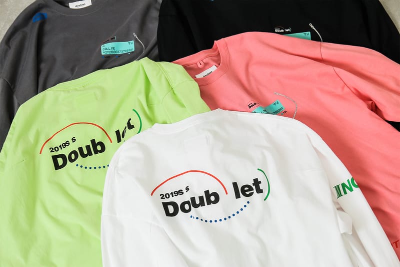 WISM x doublet より某通信企業のパロディロゴを散りばめた新作コラボアイテムが登場