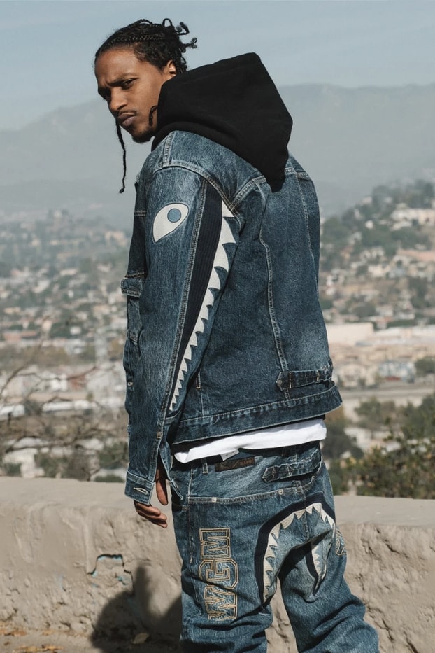 ベイプ エイプ デニム オンライン A Bathing Ape Release Vintage Denim Collection Featuring Shark Motifs and Ape Heads 