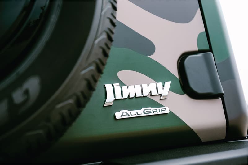 ジムニー スズキ エイプ ベイプ カモ柄 AAPE Island Motors Suzuki Jimny TShirt camouflage wrap collaboration scarf branding logo bape hong kong bathing ape green towel