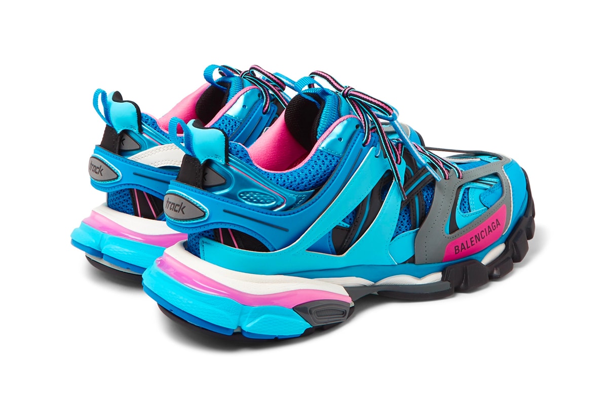 バレンシアガ　スニーカー　Balenciaga Blue Pink Track Sneaker Release