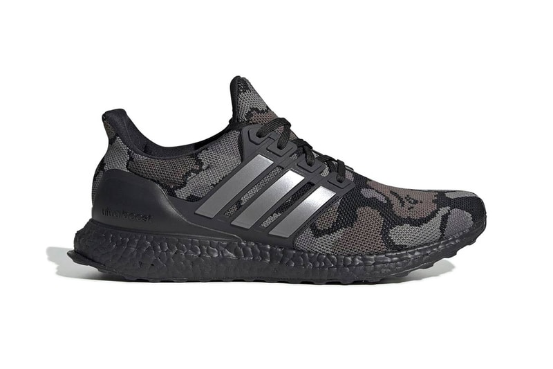 ベイプ　アディダス　ブースト　スニーカー　BAPE x adidas UltraBOOST Official Look a bathing ape sneaker football nfl super bowl LIII green black camo 1st camo