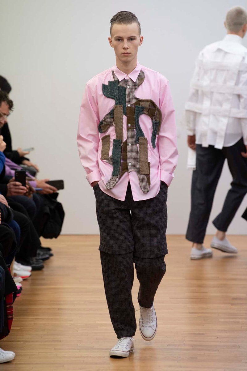 コム デ ギャルソン・シャツ パリコレ　パリファッションウィーク　川久保玲　COMME des GARÇONS SHIRT Fall Winter 2019 Collection Paris Fashion Week Mens jacket suiting shirt sweater jacket shorts  Rei Kawakubo