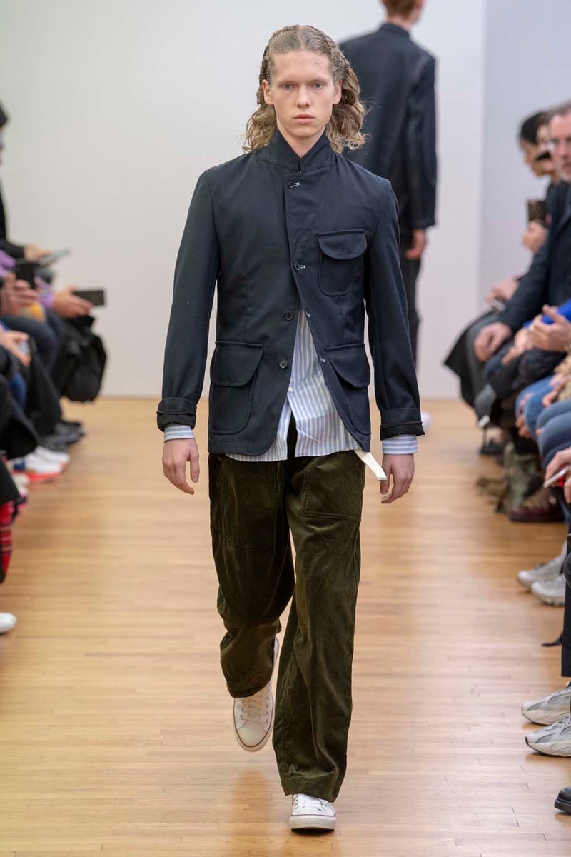 コム デ ギャルソン・シャツ パリコレ　パリファッションウィーク　川久保玲　COMME des GARÇONS SHIRT Fall Winter 2019 Collection Paris Fashion Week Mens jacket suiting shirt sweater jacket shorts  Rei Kawakubo