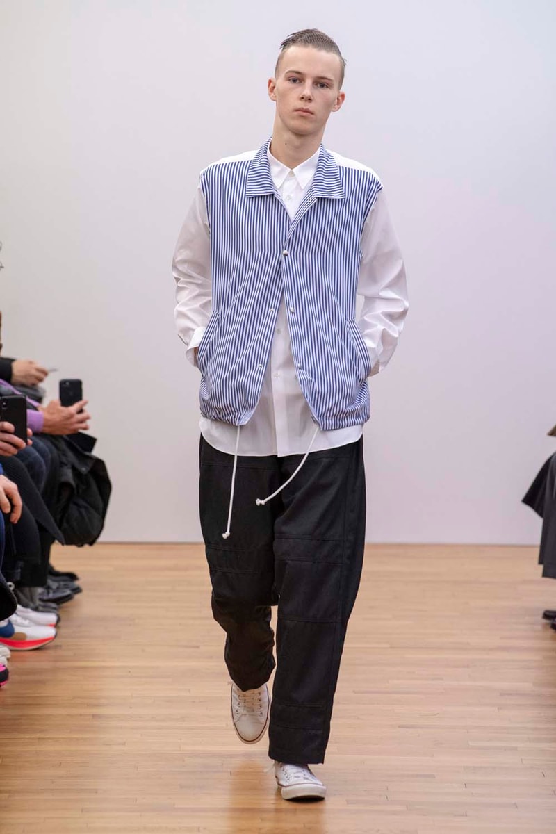 コム デ ギャルソン・シャツ パリコレ　パリファッションウィーク　川久保玲　COMME des GARÇONS SHIRT Fall Winter 2019 Collection Paris Fashion Week Mens jacket suiting shirt sweater jacket shorts  Rei Kawakubo