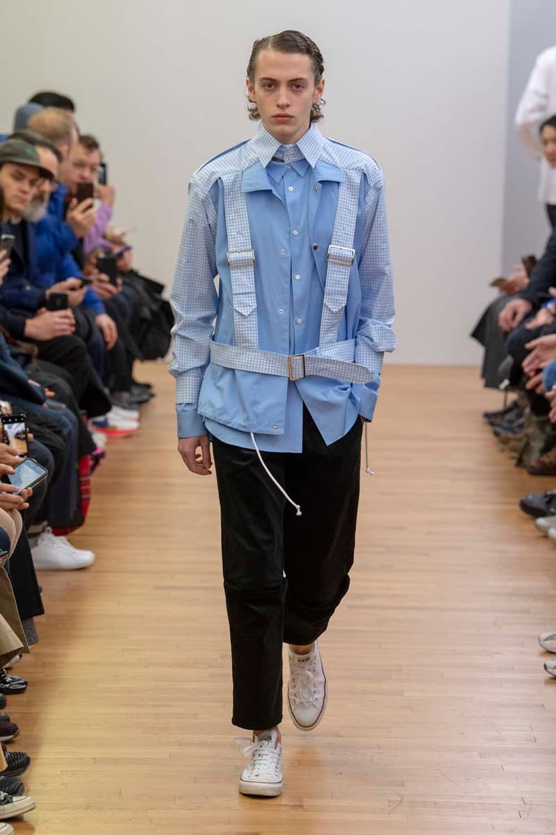 コム デ ギャルソン・シャツ パリコレ　パリファッションウィーク　川久保玲　COMME des GARÇONS SHIRT Fall Winter 2019 Collection Paris Fashion Week Mens jacket suiting shirt sweater jacket shorts  Rei Kawakubo