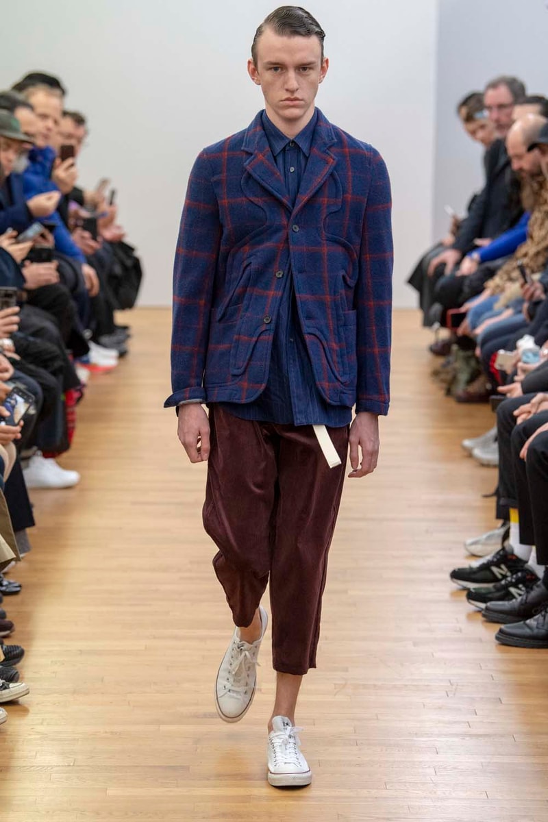コム デ ギャルソン・シャツ パリコレ　パリファッションウィーク　川久保玲　COMME des GARÇONS SHIRT Fall Winter 2019 Collection Paris Fashion Week Mens jacket suiting shirt sweater jacket shorts  Rei Kawakubo