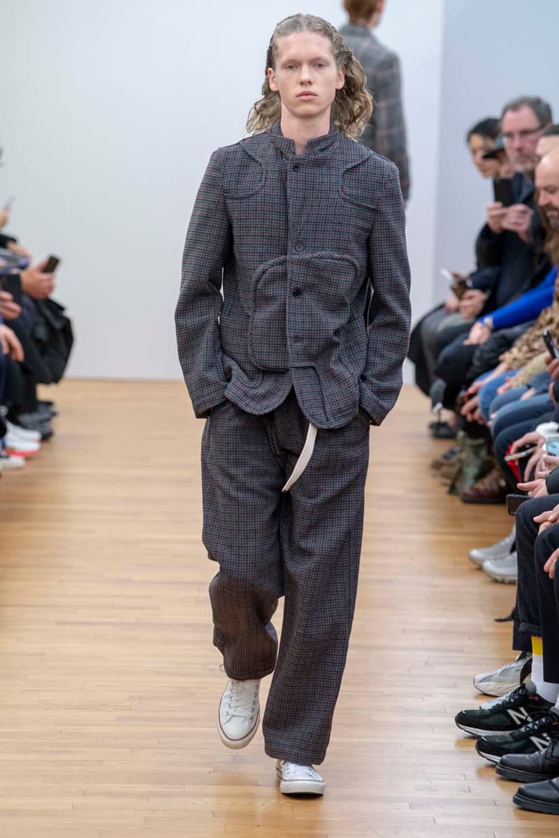 コム デ ギャルソン・シャツ パリコレ　パリファッションウィーク　川久保玲　COMME des GARÇONS SHIRT Fall Winter 2019 Collection Paris Fashion Week Mens jacket suiting shirt sweater jacket shorts  Rei Kawakubo