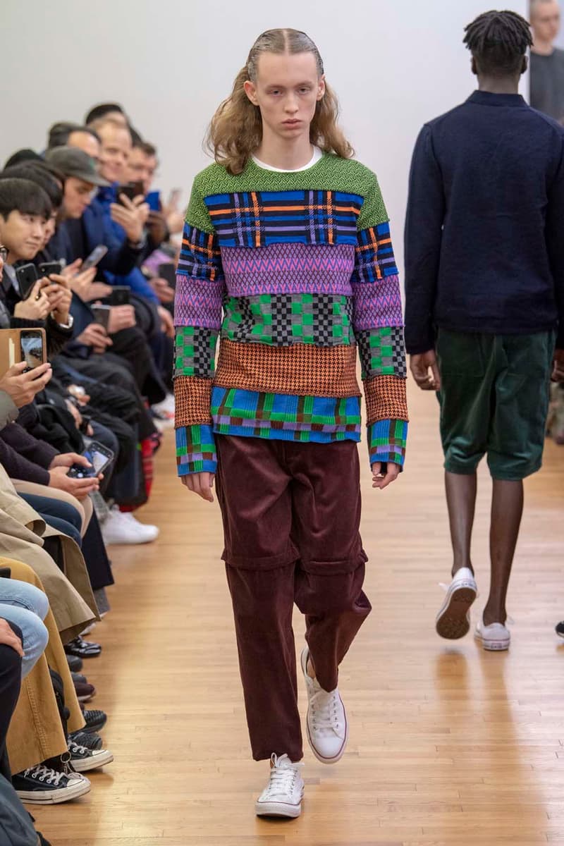 コム デ ギャルソン・シャツ パリコレ　パリファッションウィーク　川久保玲　COMME des GARÇONS SHIRT Fall Winter 2019 Collection Paris Fashion Week Mens jacket suiting shirt sweater jacket shorts  Rei Kawakubo