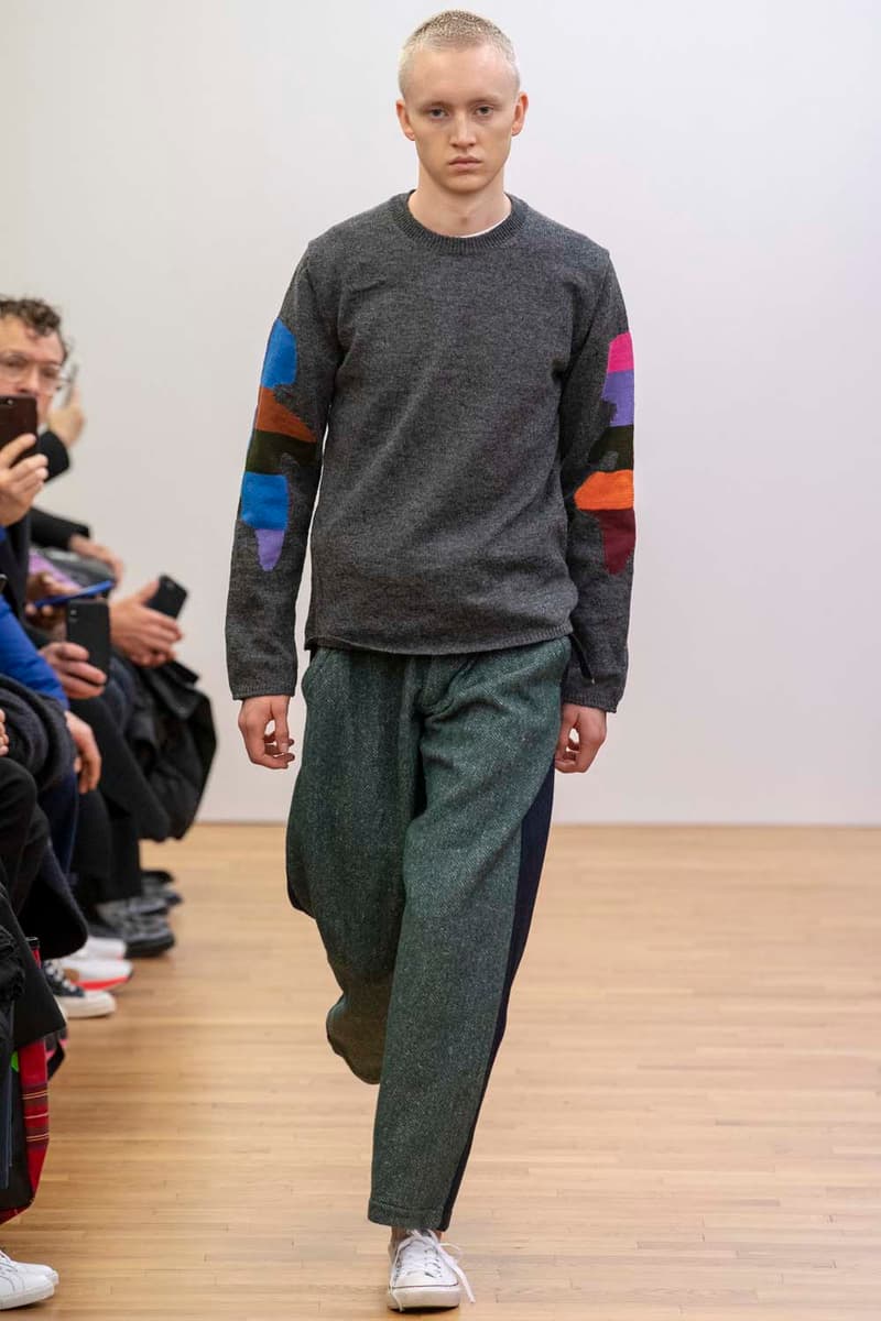 コム デ ギャルソン・シャツ パリコレ　パリファッションウィーク　川久保玲　COMME des GARÇONS SHIRT Fall Winter 2019 Collection Paris Fashion Week Mens jacket suiting shirt sweater jacket shorts  Rei Kawakubo