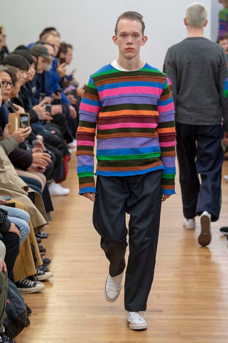 コム デ ギャルソン・シャツ パリコレ　パリファッションウィーク　川久保玲　COMME des GARÇONS SHIRT Fall Winter 2019 Collection Paris Fashion Week Mens jacket suiting shirt sweater jacket shorts  Rei Kawakubo