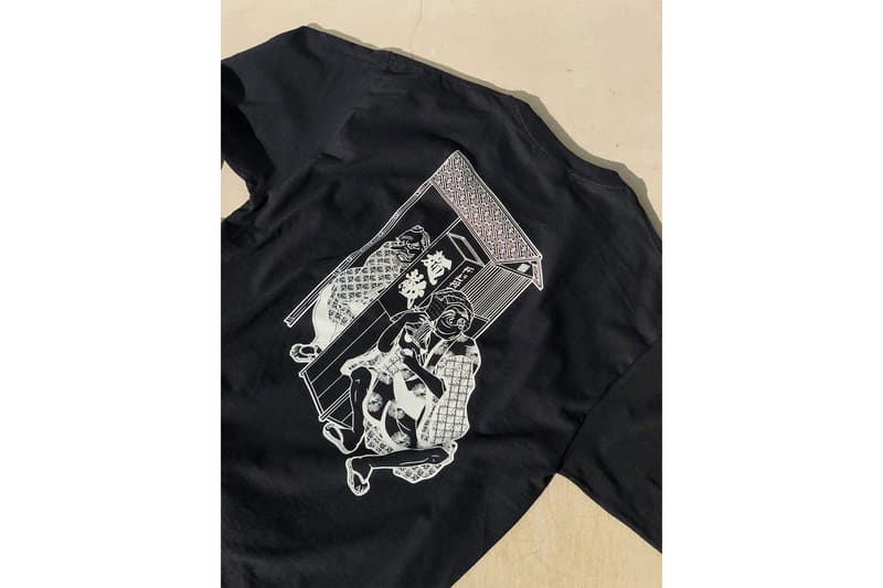 麺散 Tシャツ フラグスタフ コラボ うどん 原宿 ランチ F-LAGSTUF-F VERDY