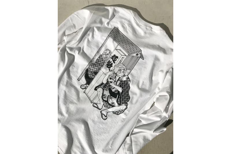 麺散 Tシャツ フラグスタフ コラボ うどん 原宿 ランチ F-LAGSTUF-F VERDY