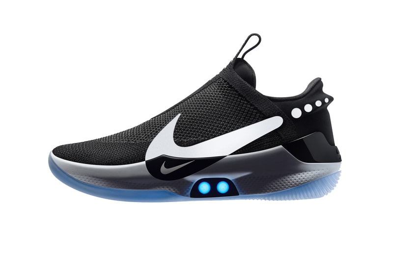 Nike Adapt BB Self Lacing Basketball Sneaker sneakers shoes fitadapt power app smartphone lights fit flywire flyknit jason tatum