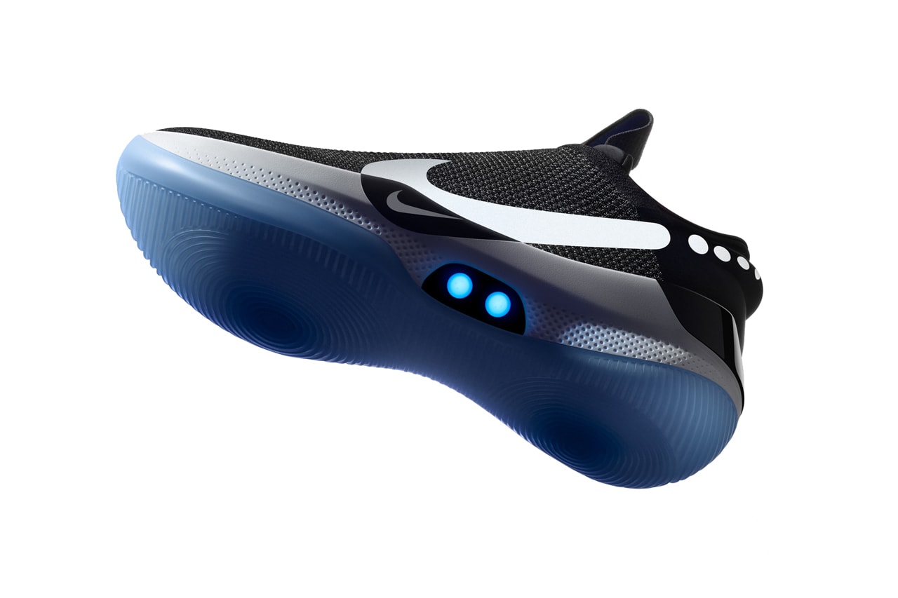 Nike Adapt BB Self Lacing Basketball Sneaker sneakers shoes fitadapt power app smartphone lights fit flywire flyknit jason tatum