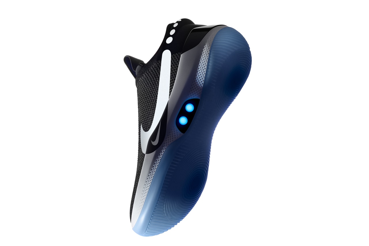 Nike Adapt BB Self Lacing Basketball Sneaker sneakers shoes fitadapt power app smartphone lights fit flywire flyknit jason tatum