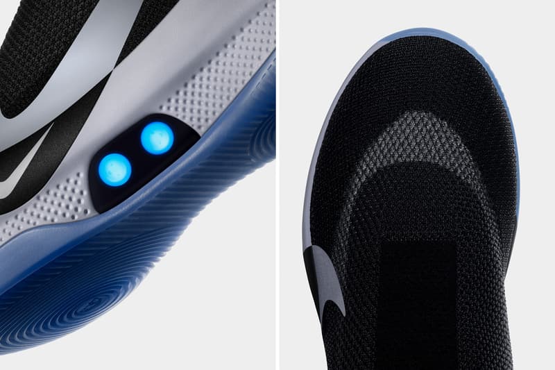 Nike Adapt BB Self Lacing Basketball Sneaker sneakers shoes fitadapt power app smartphone lights fit flywire flyknit jason tatum