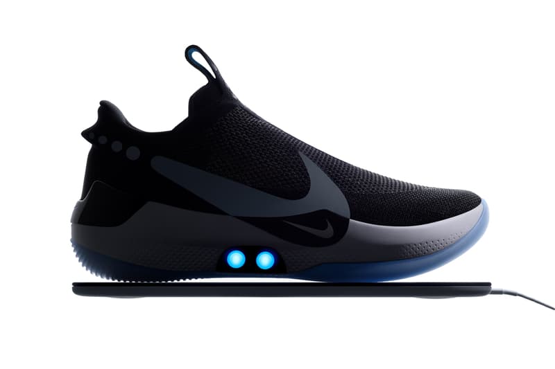 Nike Adapt BB Self Lacing Basketball Sneaker sneakers shoes fitadapt power app smartphone lights fit flywire flyknit jason tatum