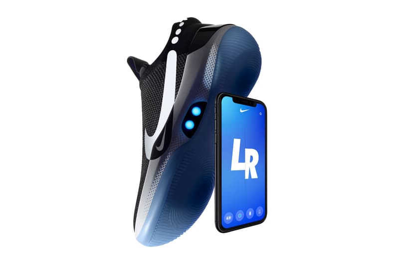 Nike Adapt BB Self Lacing Basketball Sneaker sneakers shoes fitadapt power app smartphone lights fit flywire flyknit jason tatum