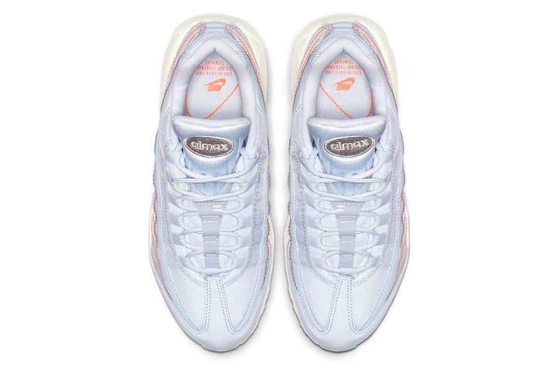 ナイキ エアマックス 半透明　アッパー　Nike Launches Women's-Only Translucent Air Max 95 drop release date info images price sportswear half blue orange