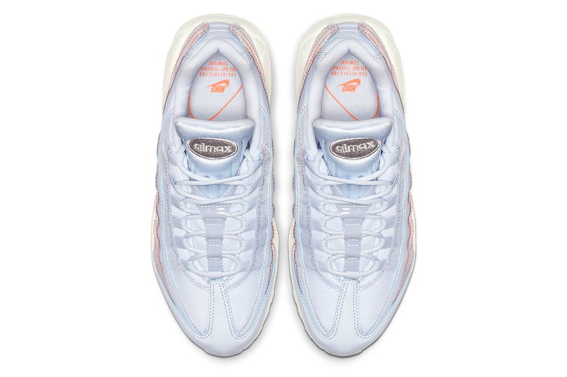 ナイキ エアマックス 半透明　アッパー　Nike Launches Women's-Only Translucent Air Max 95 drop release date info images price sportswear half blue orange