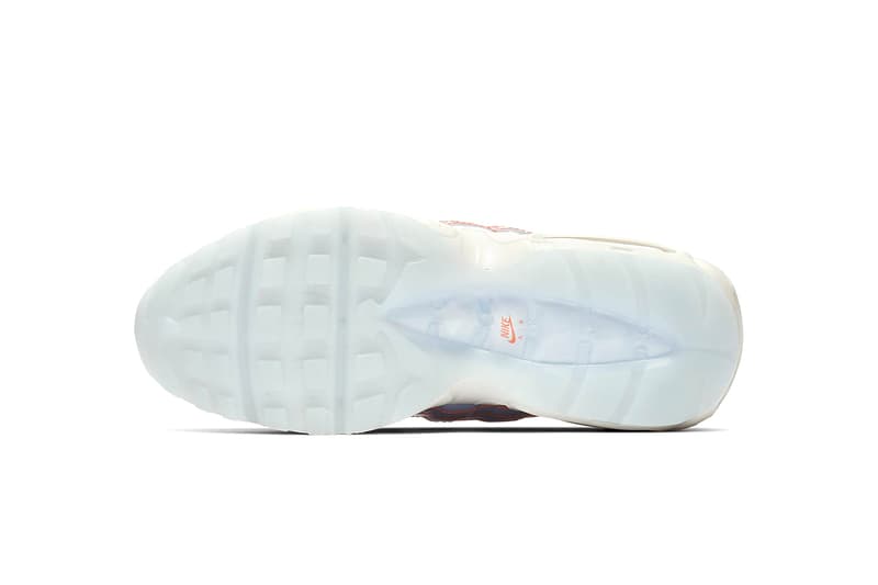 ナイキ エアマックス 半透明　アッパー　Nike Launches Women's-Only Translucent Air Max 95 drop release date info images price sportswear half blue orange