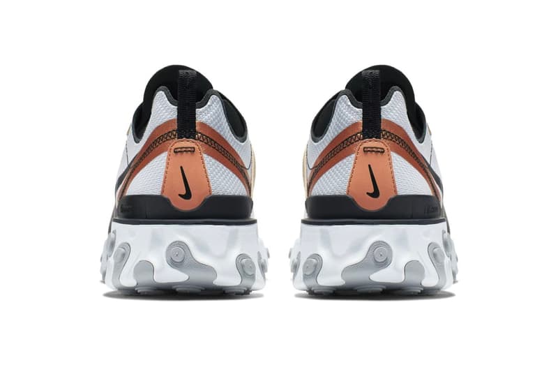 ナイキ リアクトエレメント Nike React Element 55 "Metallic Gold" Release sneakers silver black swoosh
