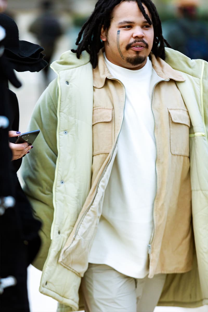 パリ　ファッションウィーク　パリコレ　ストリートスナップ　Paris Fashion Week Fall Winter 2019 Street Style Recap Skepta Dev Hynes Blood Orange Jerry Lorenzo SooJoo Gunna Kevin Poon Kubo Madison Beer Aleali May day 1 2 Heron Preston Off White Raf Simons Nike undercover Calvin Klein 99%is Chanel Kapital alyx 