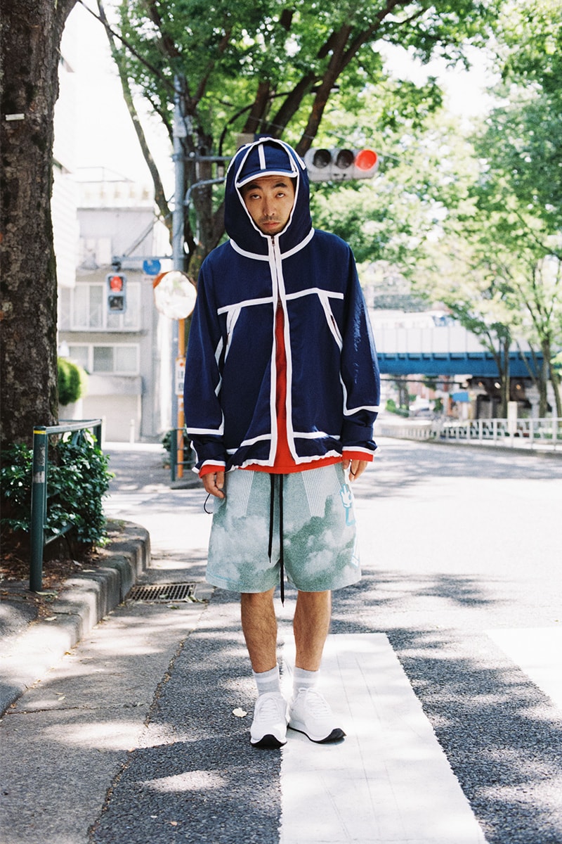 フィンガリン ルックブック　PHINGERIN Spring/Summer 2019 Lookbook　柄本時生　 camouflage vest Japan accessories sweat sweatshirt sweatpants trousers jacket outerwear baghead hats red pants tee tshirt silk tang suit jacket bomber 