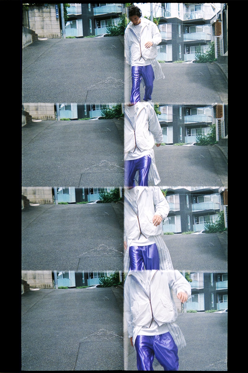 フィンガリン ルックブック　PHINGERIN Spring/Summer 2019 Lookbook　柄本時生　 camouflage vest Japan accessories sweat sweatshirt sweatpants trousers jacket outerwear baghead hats red pants tee tshirt silk tang suit jacket bomber 