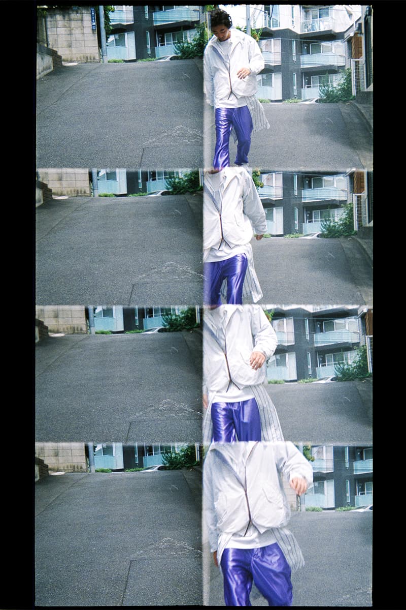 フィンガリン ルックブック PHINGERIN Spring/Summer 2019 Lookbook 柄本時生 camouflage vest Japan accessories sweat sweatshirt sweatpants trousers jacket outerwear baghead hats red pants tee tshirt silk tang suit jacket bomber