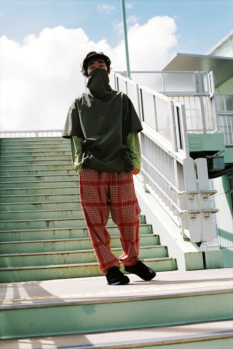 フィンガリン ルックブック PHINGERIN Spring/Summer 2019 Lookbook 柄本時生 camouflage vest Japan accessories sweat sweatshirt sweatpants trousers jacket outerwear baghead hats red pants tee tshirt silk tang suit jacket bomber